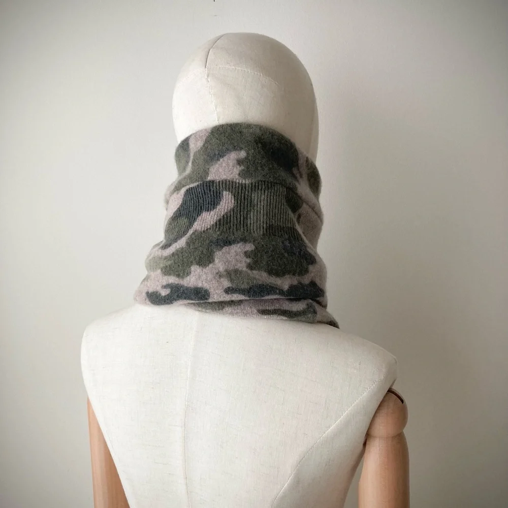 joodito 100% cashmere sweater wrap boro snake scarf camouflage neck warmer camo